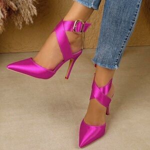 Women's Pointed Toe Stiletto Heel Backless Fashion Sexy High Heel Pumps